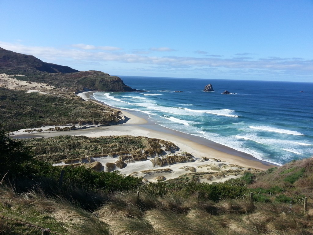 Sandfly Bay from on high