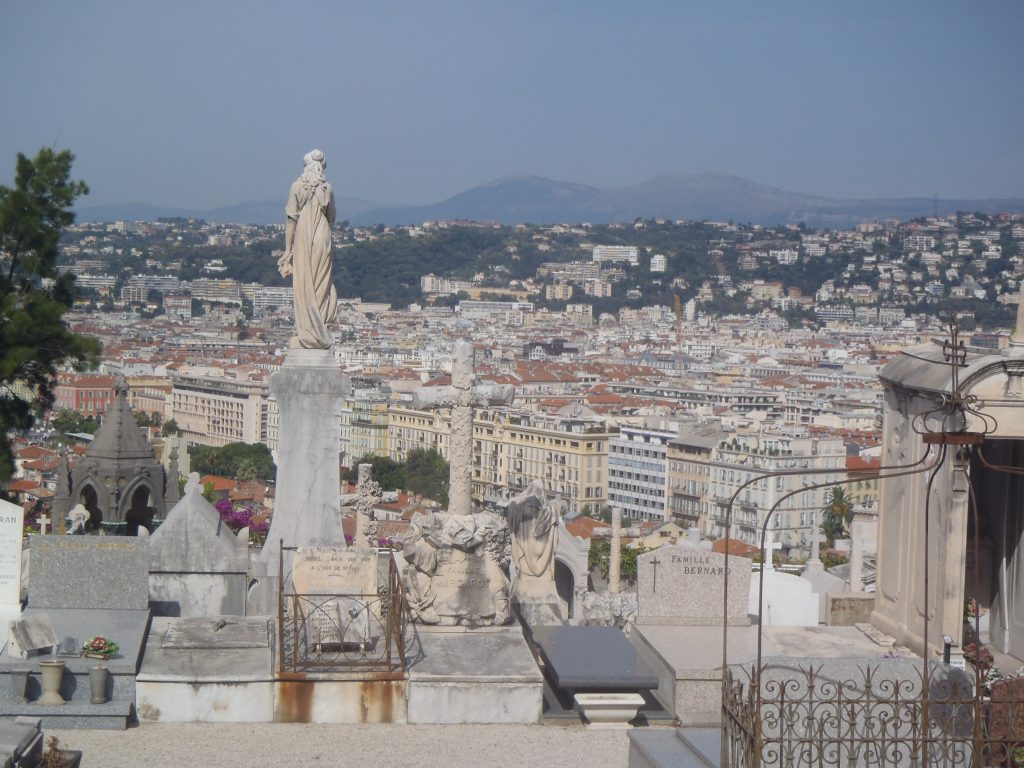 Looking down over the city