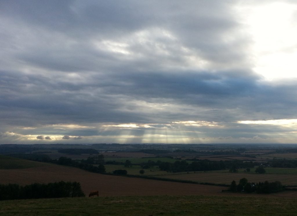 "Fingers of God" over the Kentish Downs