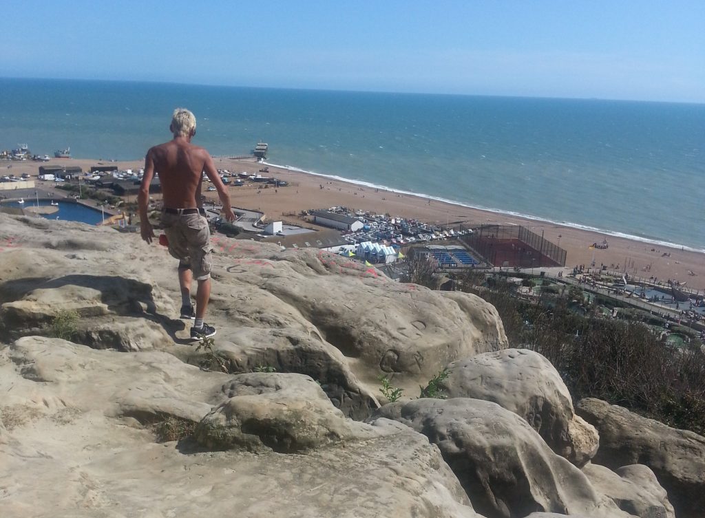 Cliff top overlooking the beach