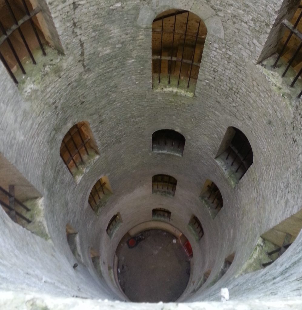 Looking down the shaft