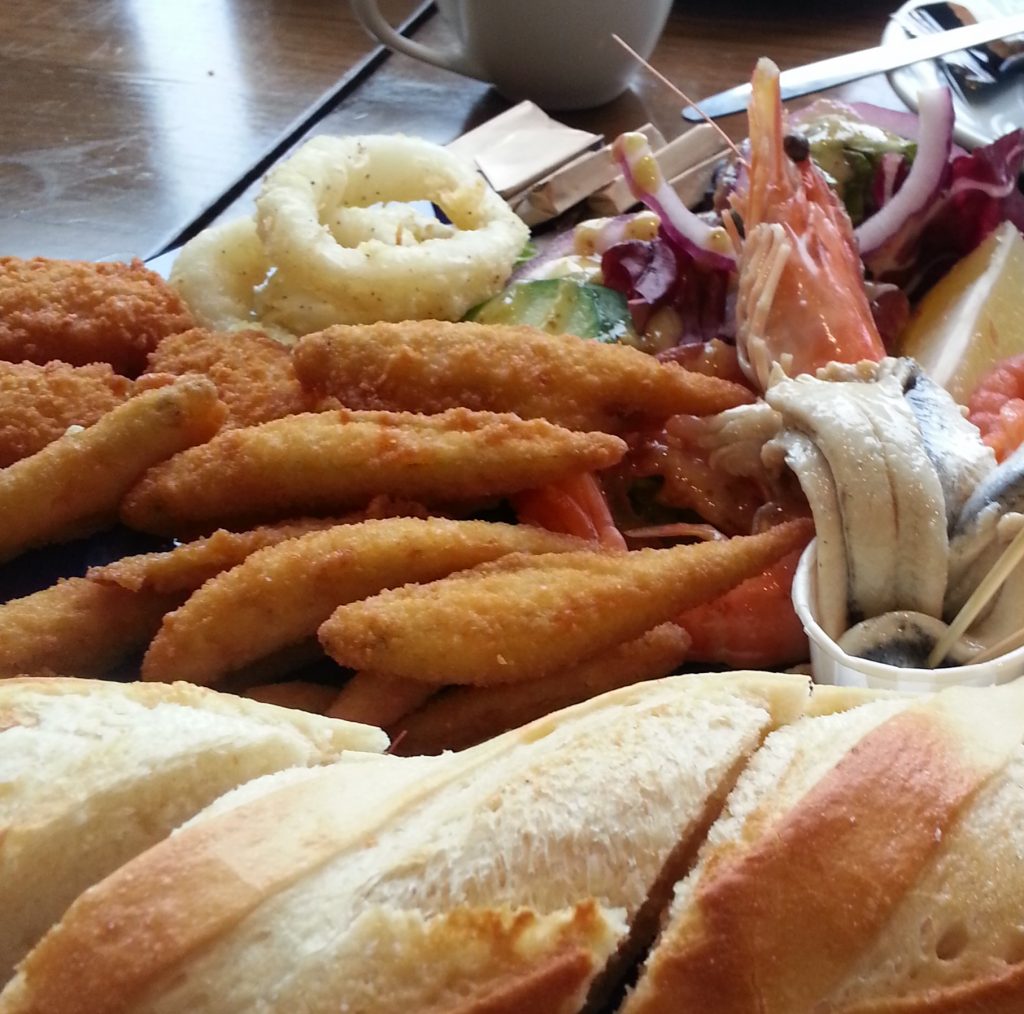 Breaded and fried "whitebait"