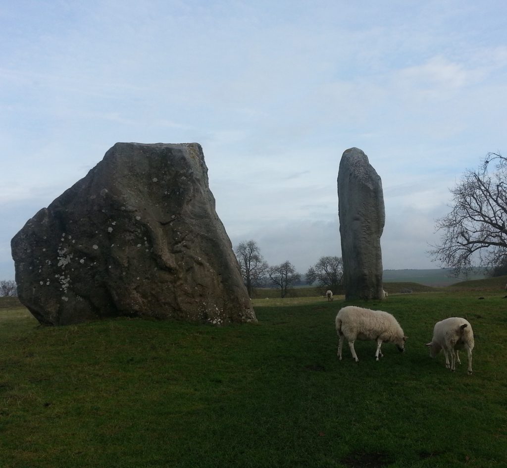 Stones with sheep