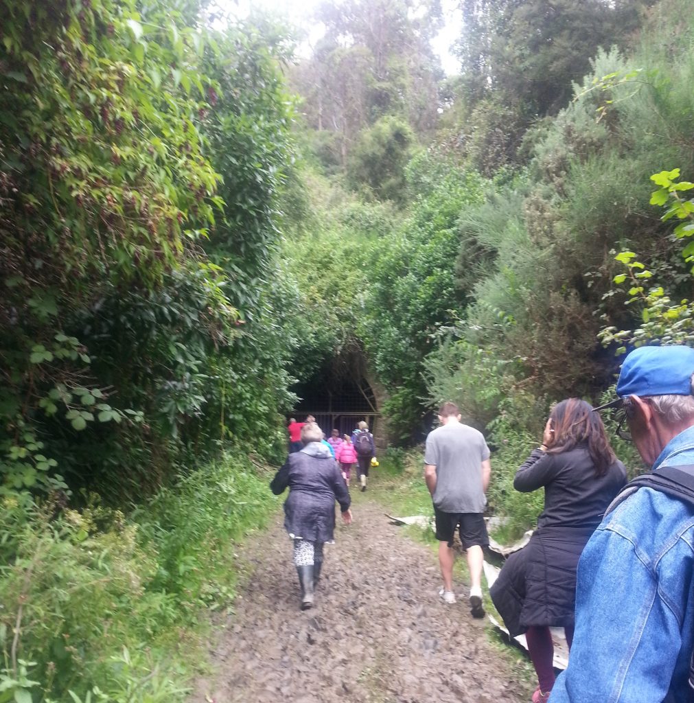 Approaching the tunnel entrance