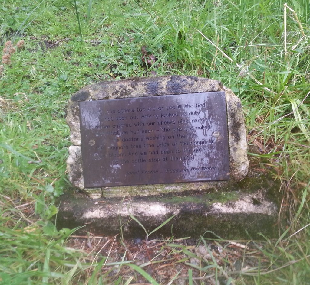 Plaque for the Janet Frame magnolia