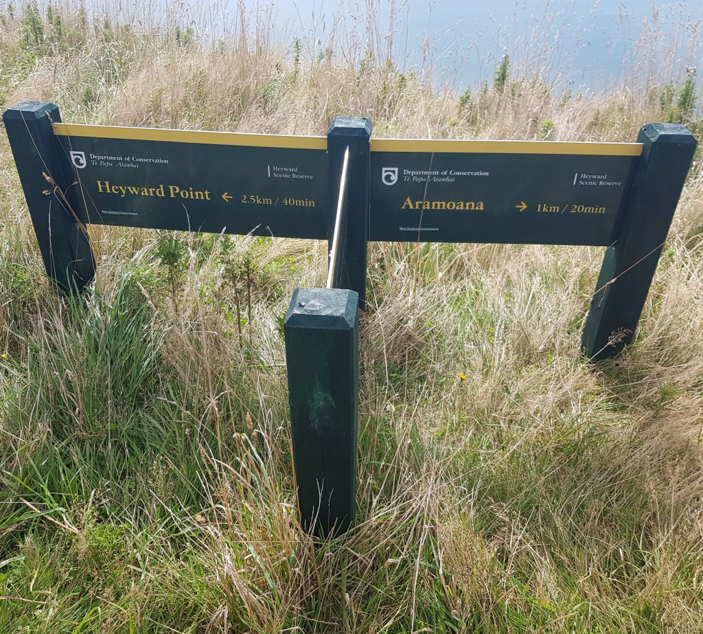 Heyward Point walking sign