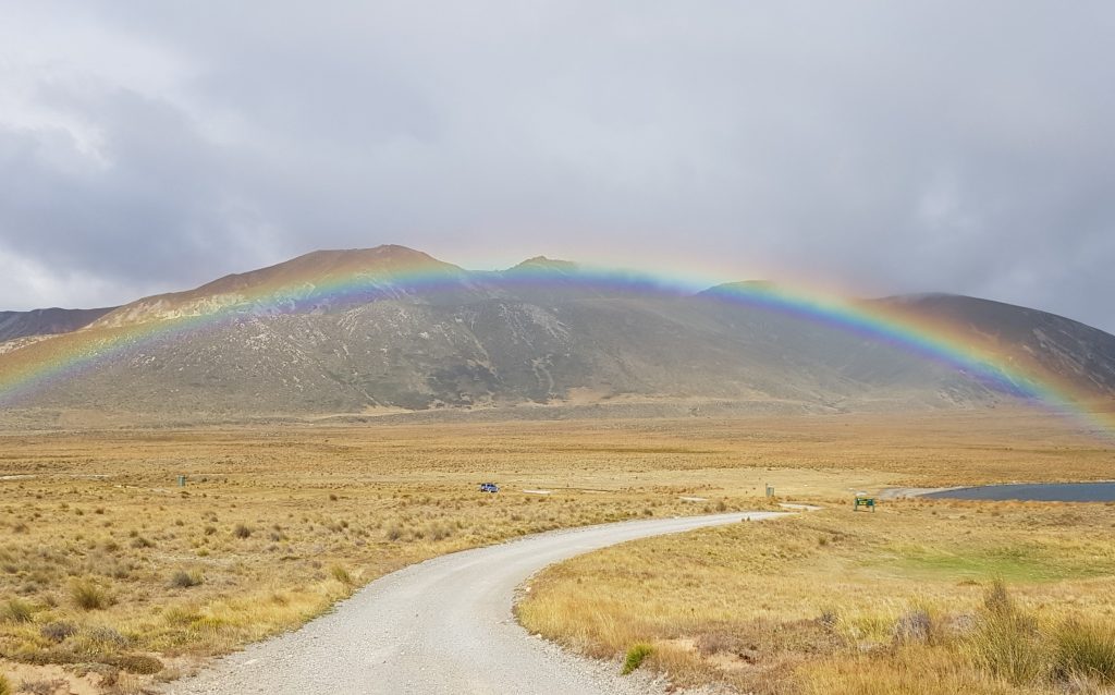 Rainbow over Lake Tennyson