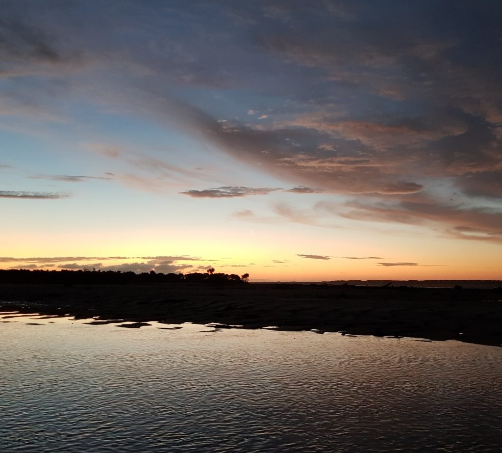 Karamea River sunset