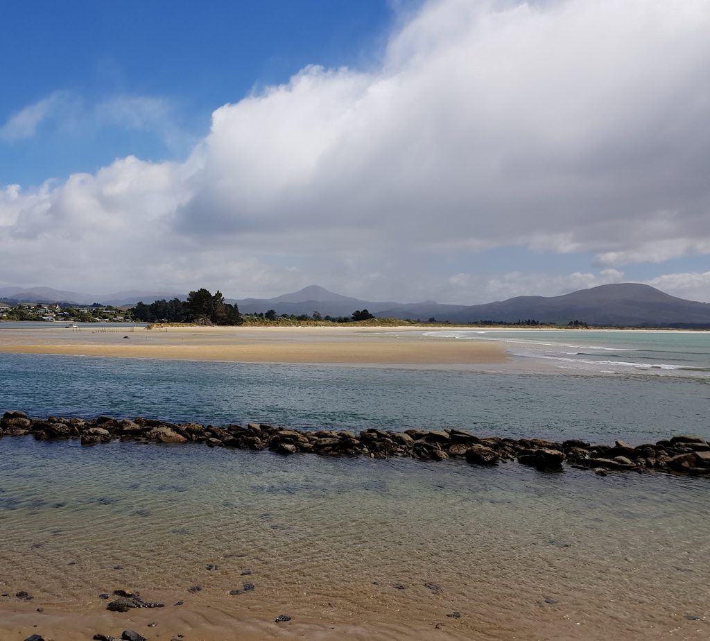 The sand spit where Taoka's forces are said to have camped