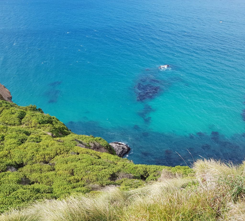 The sea below Pudneys Cliff