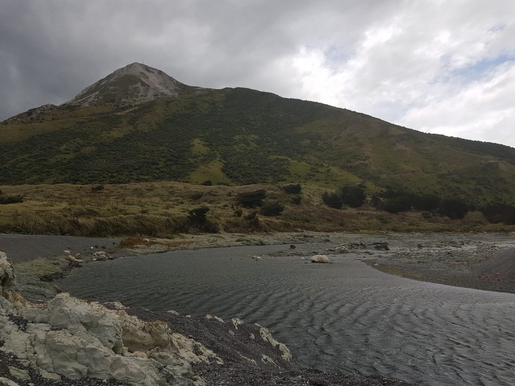 Flaxbourne River mouth with Weld Cone behind