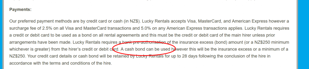 Lucky Rentals booking snafu