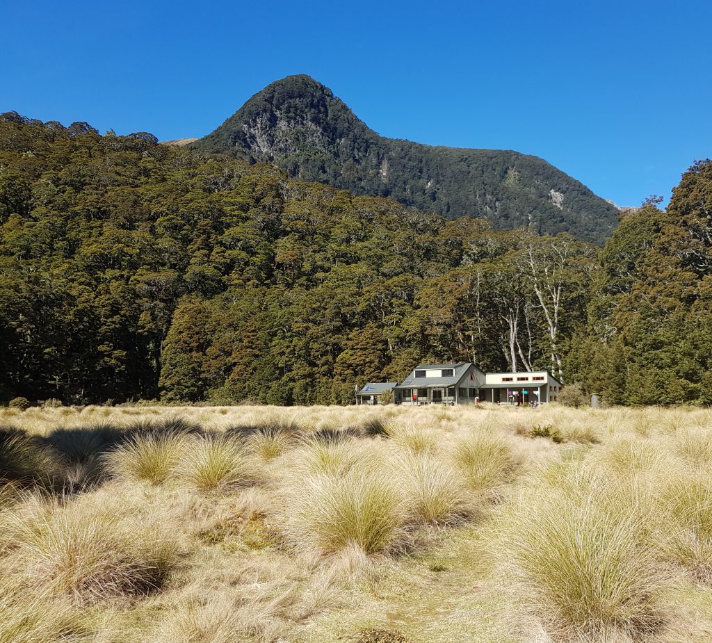 Looking back at Iris Burn Hut