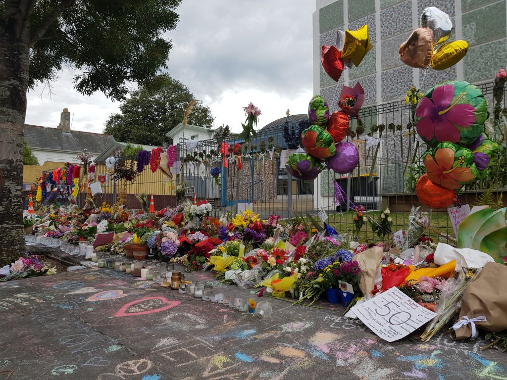 Tributes at Dunedin Mosque