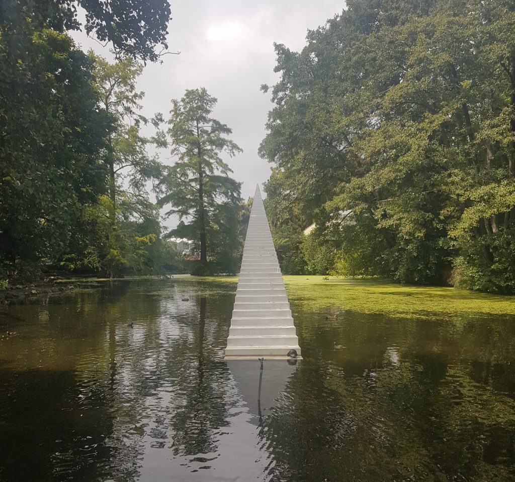 Diminish and Ascend artwork in Christchurch Botanic Gardens