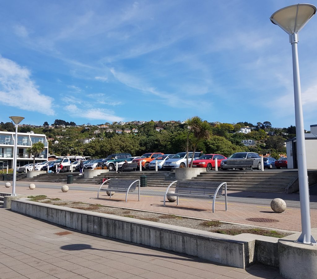 Car park where the Pavilion once was