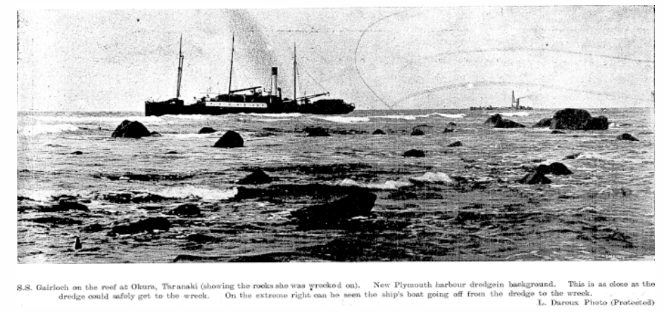 The stranded Gairloch. Source: Papers Past