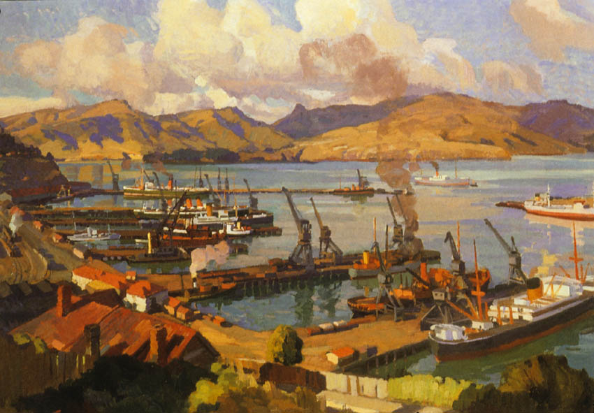 Lyttelton Harbour from the Bridle Path, 1937.