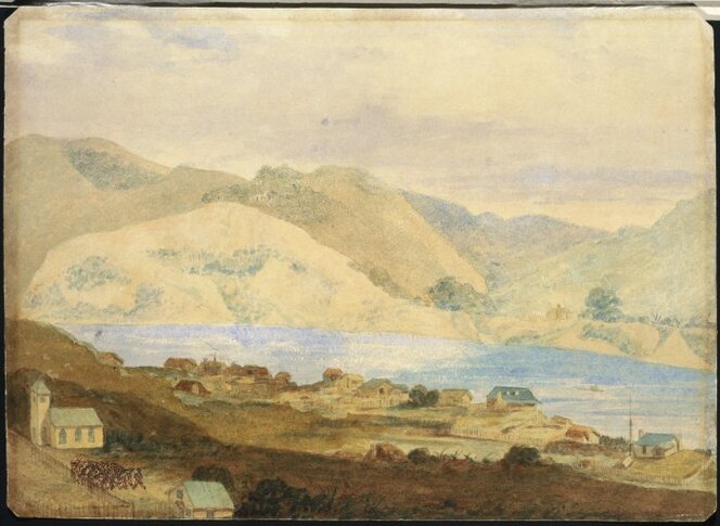 Town of Petre (Whanganui), 1844. See end of article for image attribution
