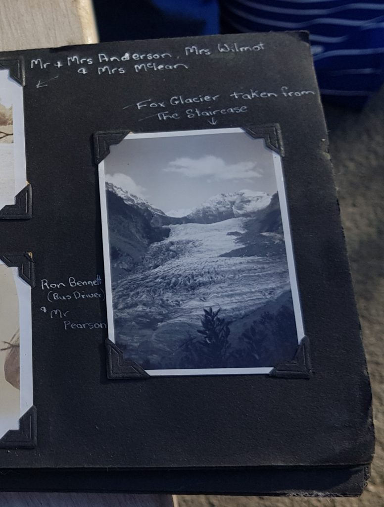 Image of Fox Glacier in gradma's photo album